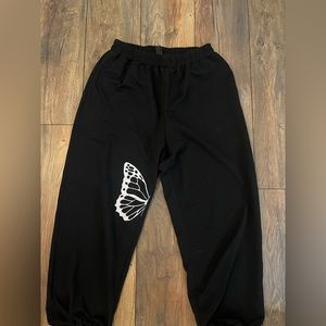 Butterfly black sweatpants